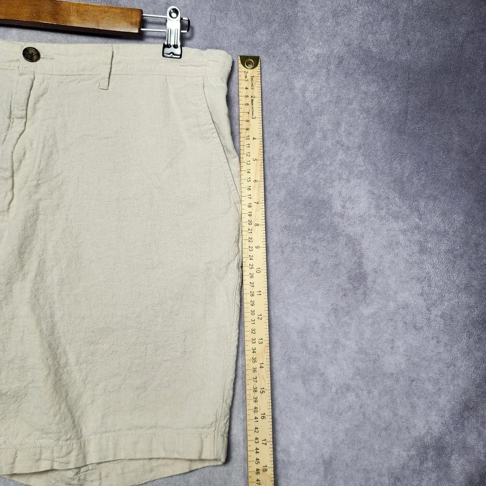 Goodfellow & Co Mens 36 Every Wear Linen Cotton Blend Shorts Beige 9 Inseam